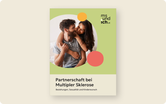 Multiple Sklerose: Teaser Partnerschaft Titelbild der Broschüre „Partnerschaft bei Multipler Sklerose“