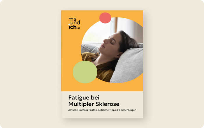 Multiple Sklerose: Teaserbild Broschüre Fatigue Titelbild der Broschüre „Fatigue bei Multipler Sklerose"
