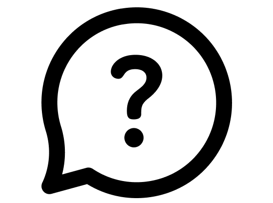 msundich.at: Icon Fragezeichen Fragezeichen in einer Sprechblase.