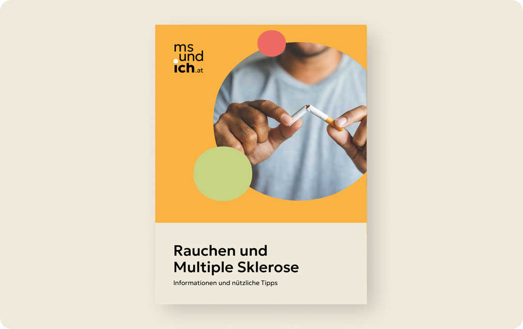 Titelbild der Broschüre „Rauchen und Multiple Sklerose"